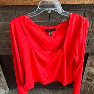 Forever 21 Vibrant Red Blouse